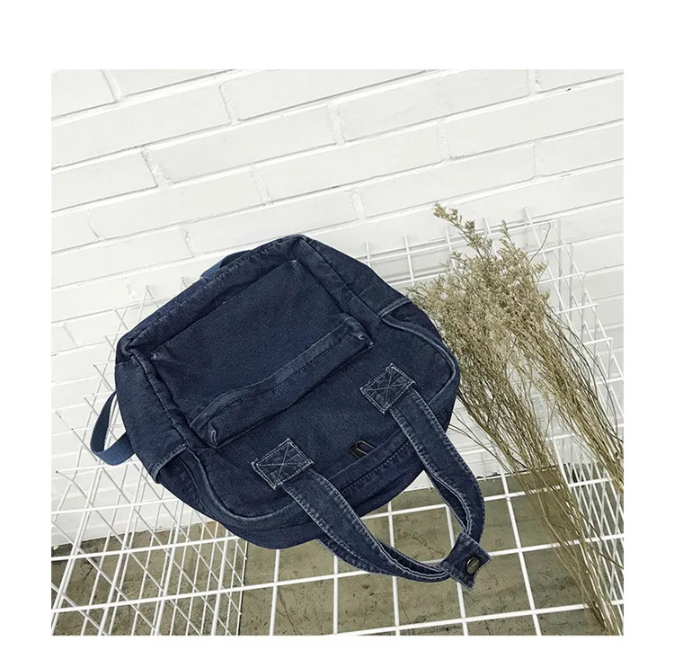 Модный корейский винтажный джинсовый женский рюкзак, женский рюкзак Mochila, школьные сумки для девочек-подростков, Rugzak Sac A Dos Small