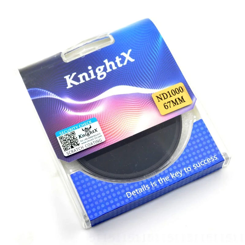KnightX ND1000 ND Камера фильтр объектива для canon nikon Фото аксессуары для зеркальных фотоаппаратов комплект светлый фон для фотосъемки комплект цветная фотография комплект покрытый 18-135