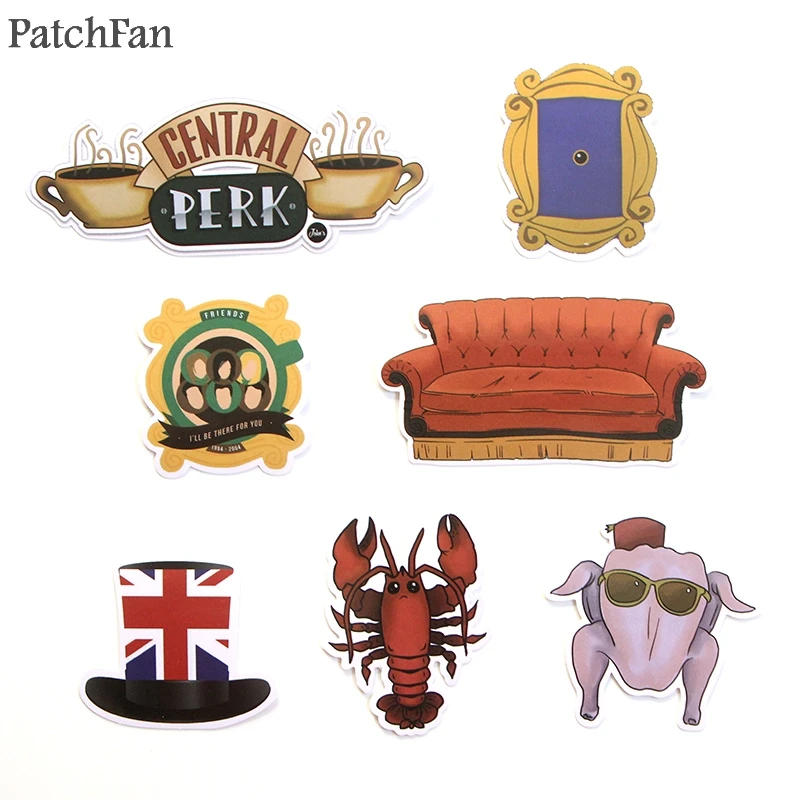 Patchfan 33 шт. друзья ТВ шоу Забавная детская игрушка наклейка для телефона DIY багаж ноутбук мотоцикл телефон водонепроницаемый стикер s A1438
