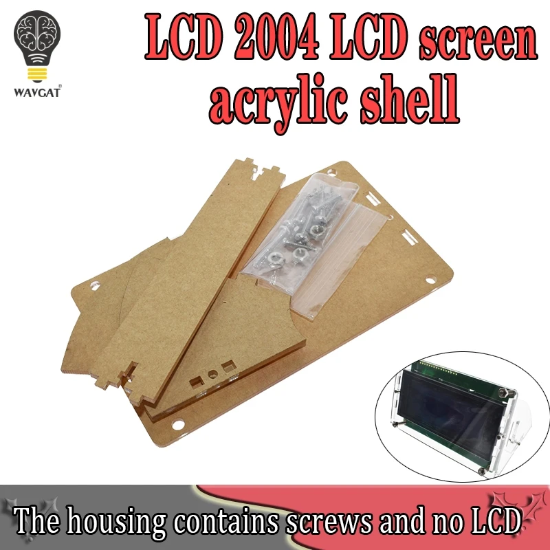 Прозрачная акриловая оболочка для lcd 2004 lcd экрана с винтом/гайкой lcd 2004 Чехол держатель(без 2004 lcd