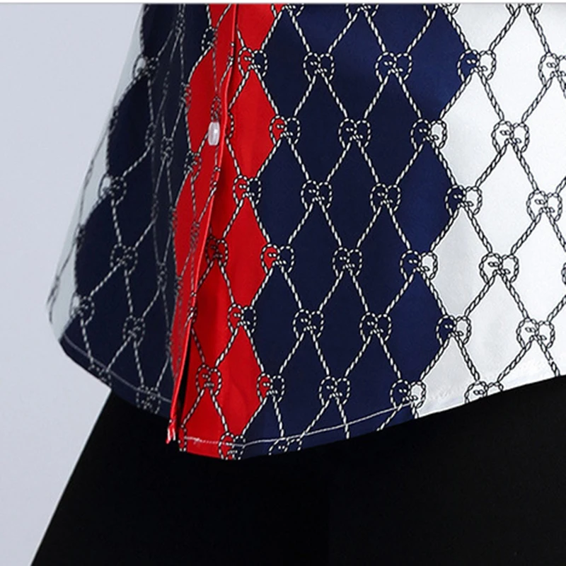 Блузка женская с длинным рукавом шифоновая рубашка принтом весенне-летняя 2019 |