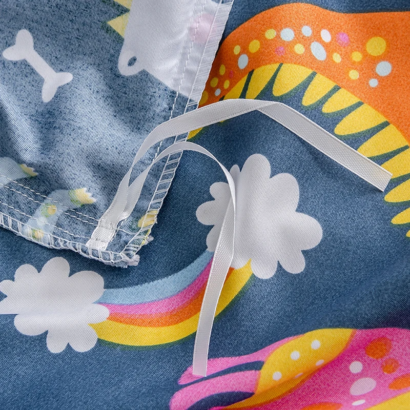 Комплект постельного белья с динозавром Детские комплекты пододеяльником и