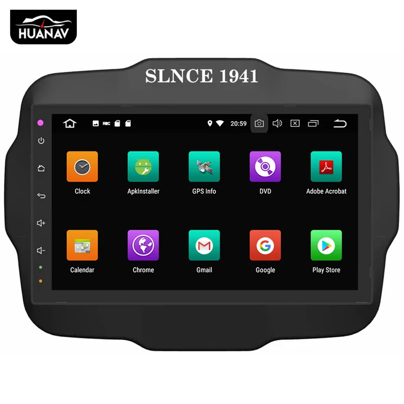 Автомобильный DVD плеер HUANVA Android 8 0 GPS навигация для Jeep Renegade 2016 2017 2018 2019