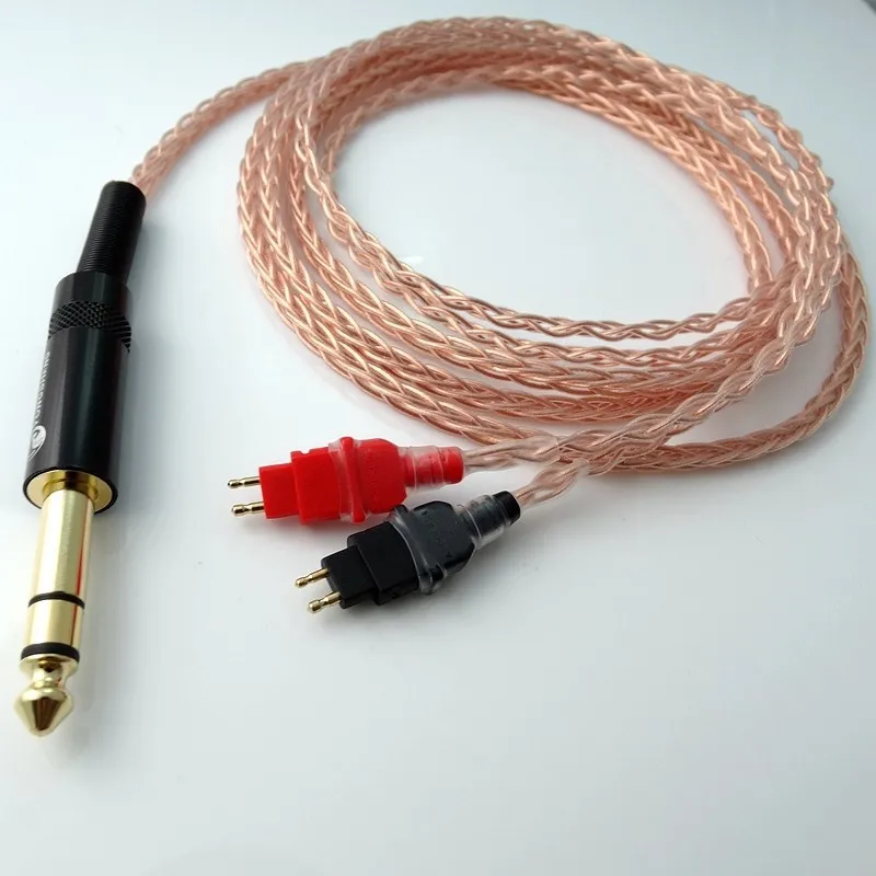 2,5 m 1/4 6,35 мм DIY Hi-end 8 ядер 5n Pcocc медный кабель для наушников Sennheiser HD580 HD600 HD650