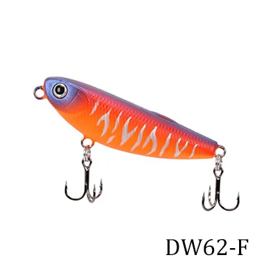 DW62 F TSURINOYA DW62 5,0 см/5 г мини Topwater приманка для рыбалки Карандаш Твердые Приманки рыболовные приманки маленькие карандашные приманки - Цвет: DW62 F