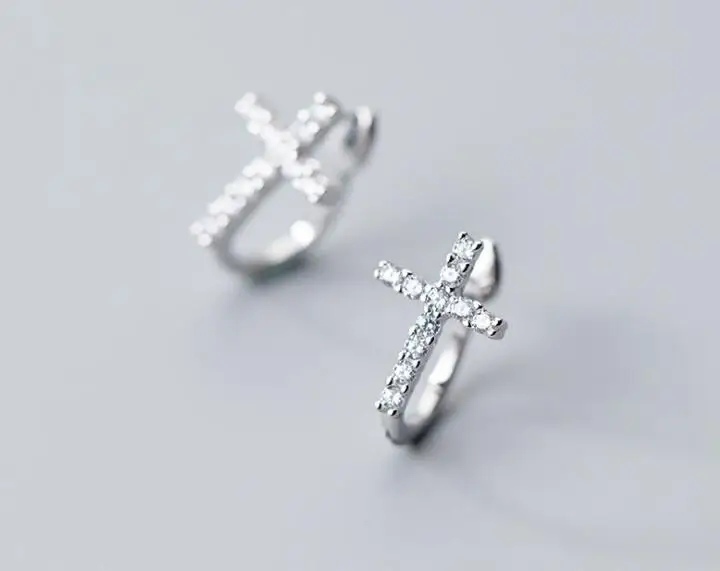 Серьги-клипсы с цирконием серебро 100% пробы | Украшения и аксессуары