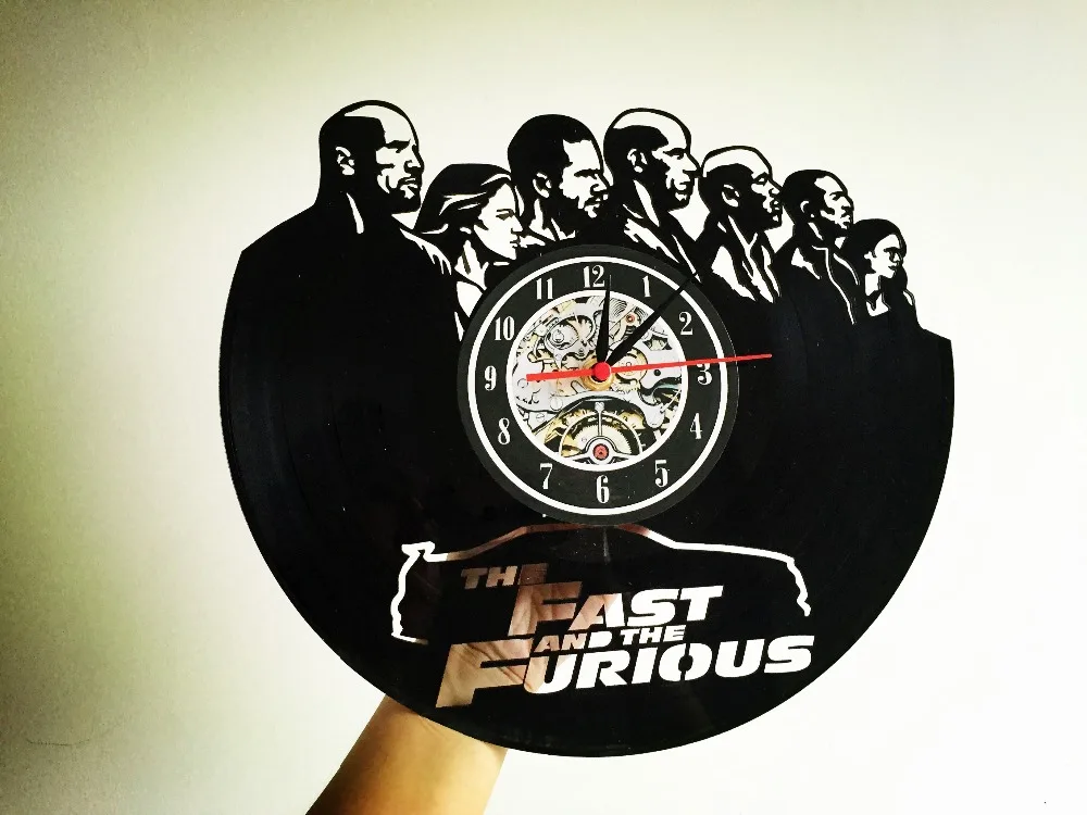 Настенные часы The Fate of the Furious с виниловой пластиной настенное искусство домашний
