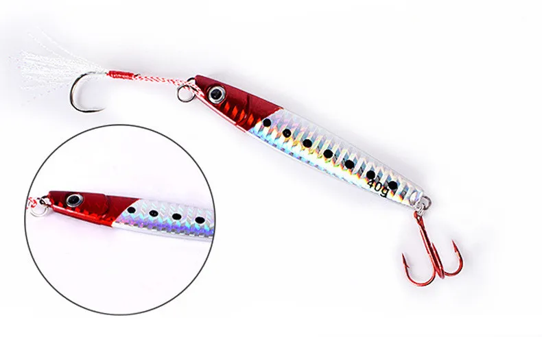 

Ufishing Glow Jigs for Fishing Double Hooks Casting Jigging Fishing Lure 1 Pcs/Lot Metal Baits