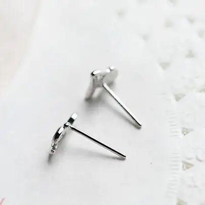 XUBCHC Irregular Letter Love White Steel Stud Earrings Asymmetry Earring Fashion Jewelry for Women Best Gift | Украшения и