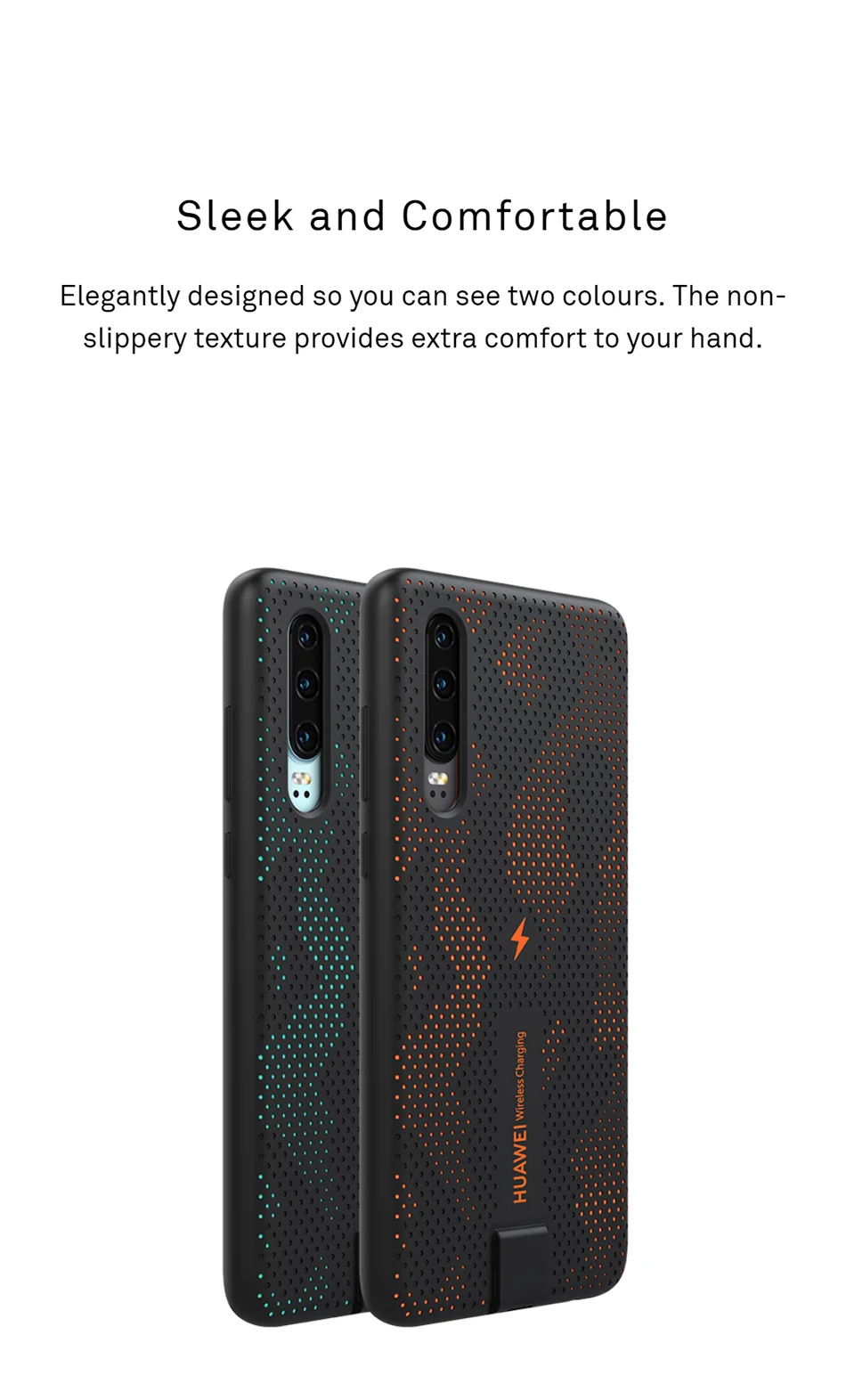 huawei P30 беспроводной зарядный чехол 10 Вт Qi Сертификация встроенный Проницаемый магнитный материал полый дизайн гладкий удобный