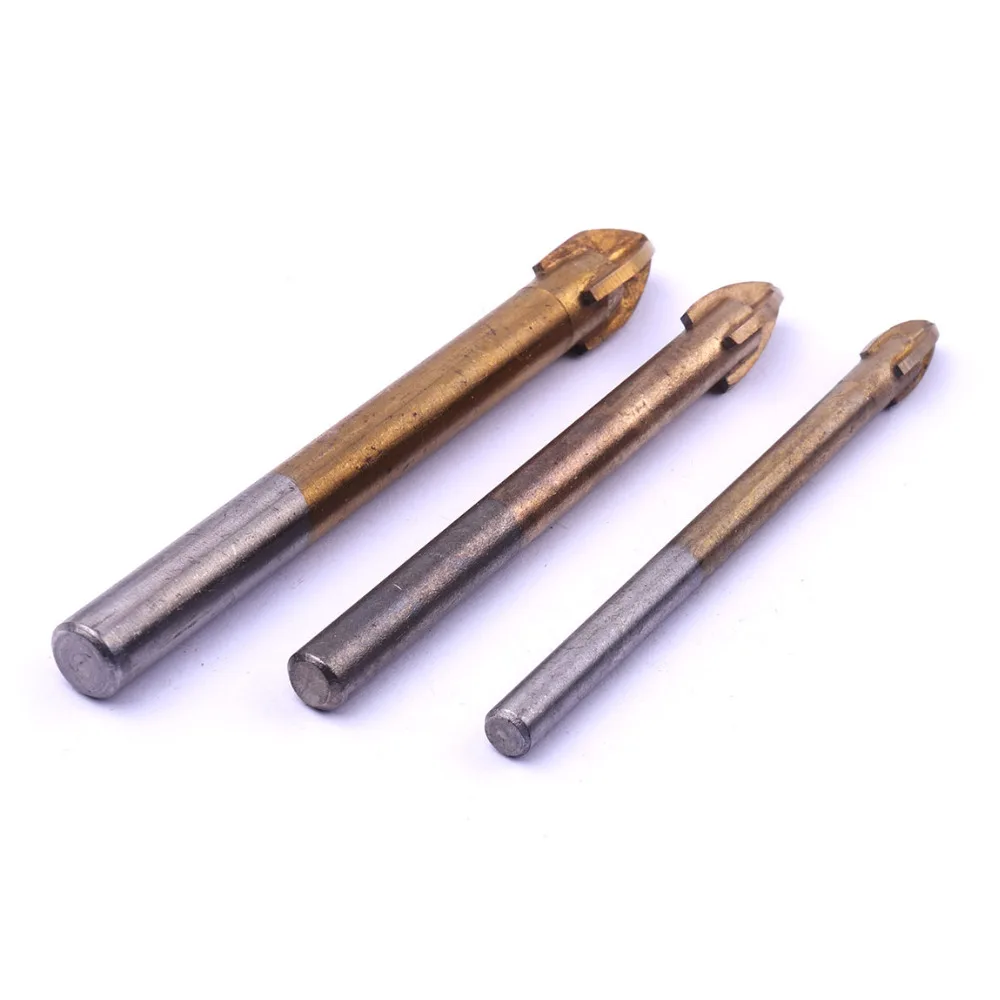 Новинка сверло из карбида вольфрама и стекла с титановым покрытием диаметром 4/5/12