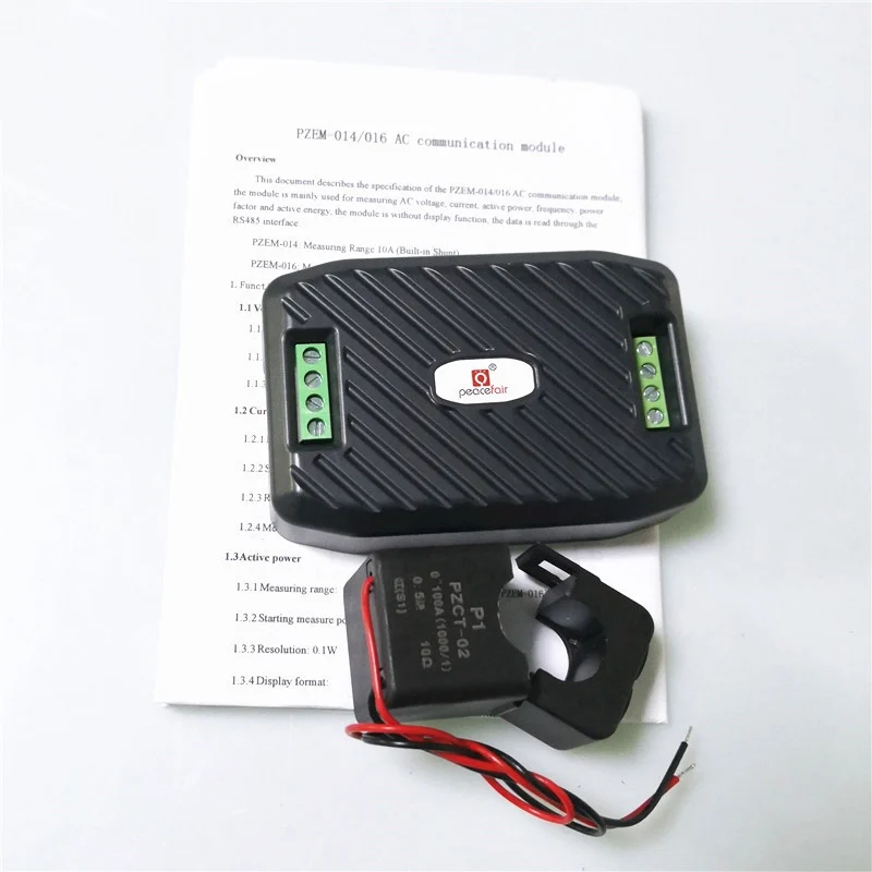 Однофазное реле ватт энергии метр с Разделение CT и USB RS485 Modbus 220 V 100A напряжение, Частота тока Мощность фактор измеритель kwh