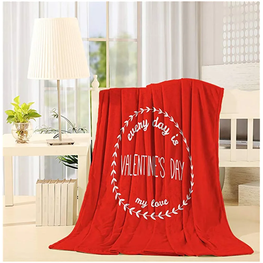 Love Pattern Blankets Warm Bed Blanket Thick Couch Soft Fabric | Дом и сад