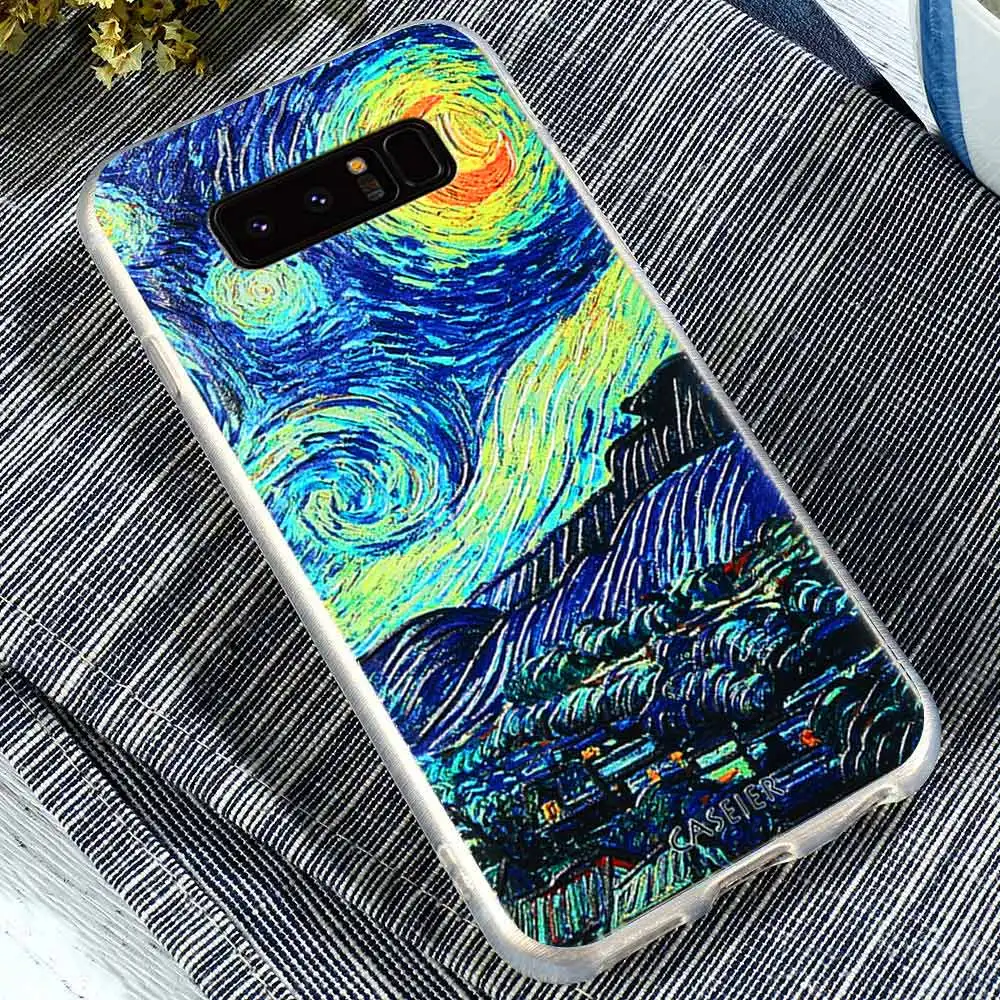 Caseier роспись чехла для телефона Samsung Galaxy S6 S7 edge S8 Plus Note 8 Чехол Ван Гог Звездная ночь