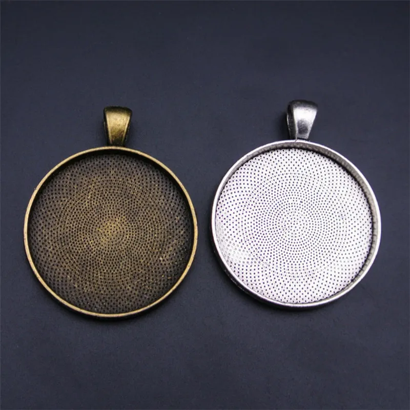 Ожерелье с подвеской кабошоном Ювелирная фурнитура плоским основанием для камеи