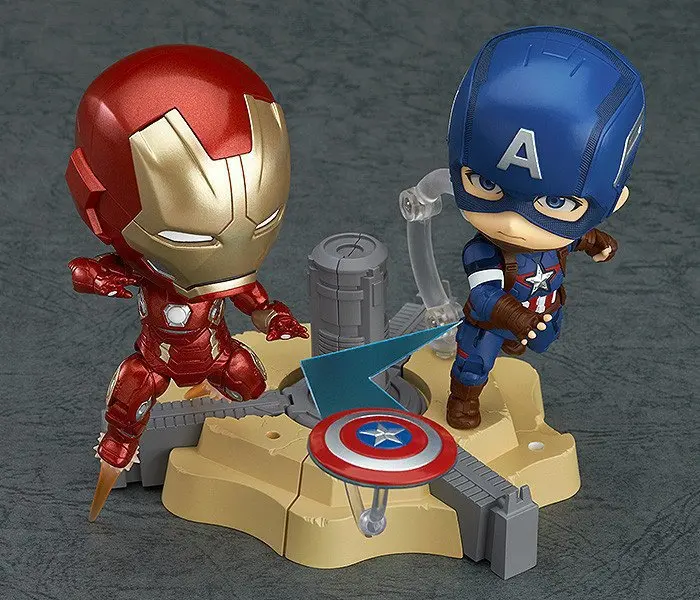 SAINTGI GSC Nendoroid 618 Капитан Америка mavel гражданская война ПВХ пересадка лица фигурку