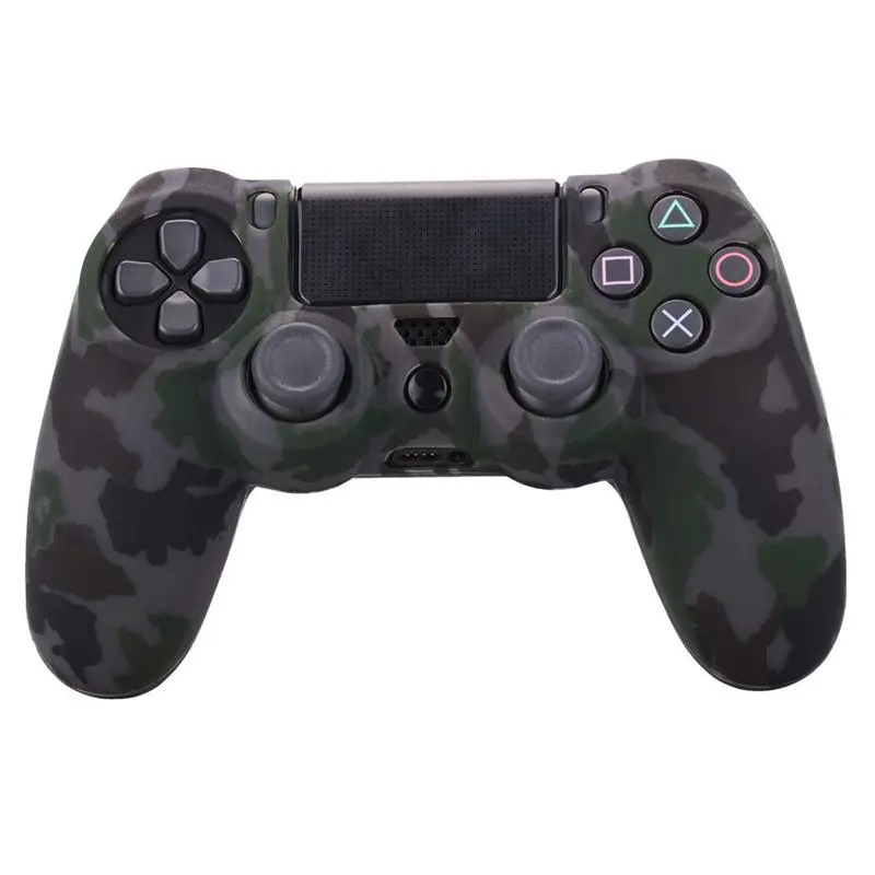 Камуфляжный Силиконовый обложка кожаный чехол для sony PS4/slim/Pro Dualshock 4 контроллер x с