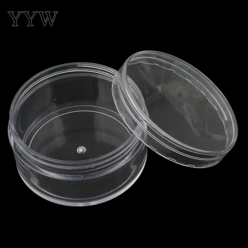 Прозрачные бусины коробка для ювелирных изделий прозрачные круглые банки