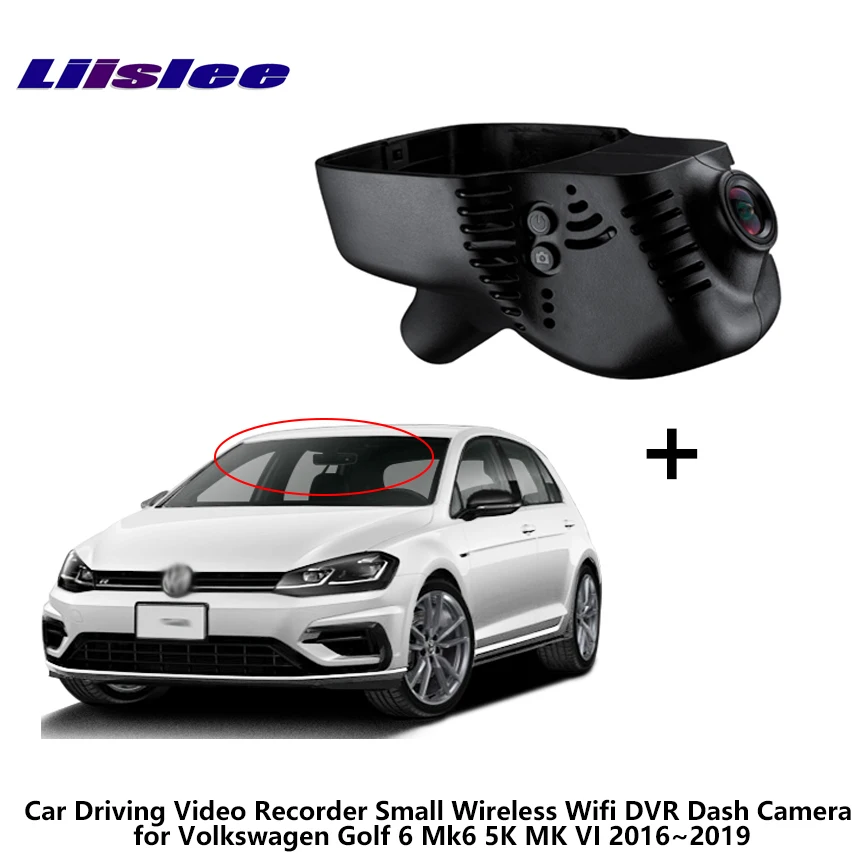LiisLee Автомобильный видеорегистратор небольшой беспроводной Wifi для Volkswagen Golf 6 Mk6 5K