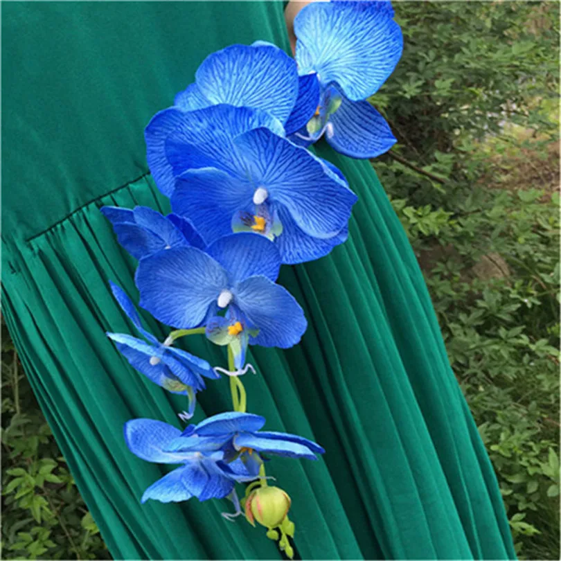 

10pcs Best Selling Fake Orchid Artificial Phalaenopsis Butterfly Moth Orchid Flower for Wedding Party Home Floral Decoration