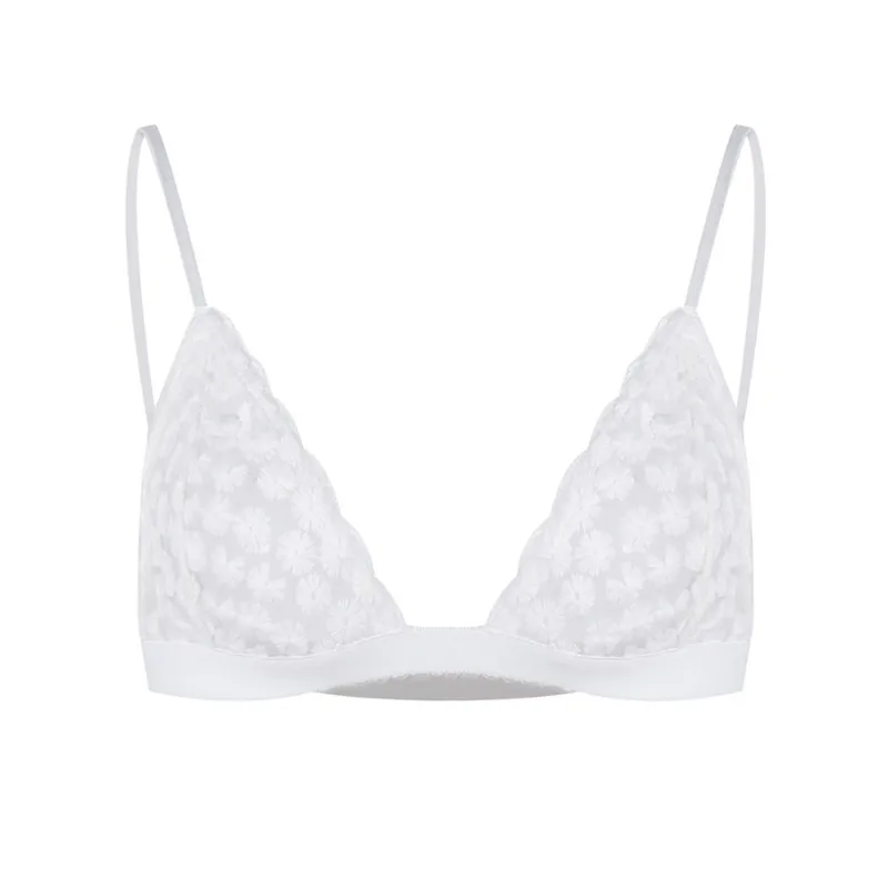 Кружевной бюстгальтер без косточек мягкий Треугольный сексуальное нижнее белье