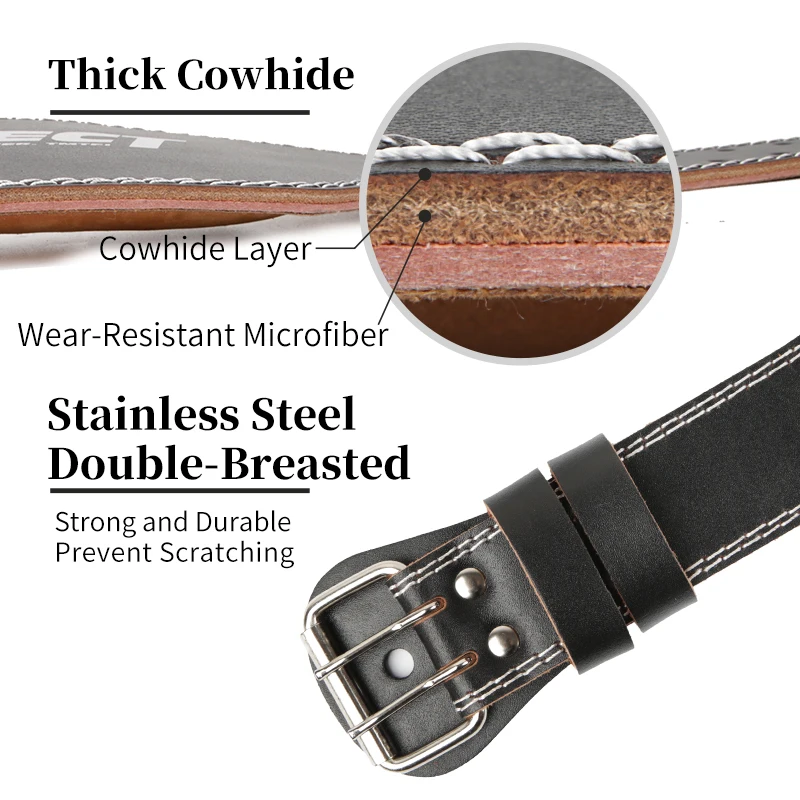 Ремень TMT мужской с пряжкой из воловьей кожи и стали | Спорт развлечения