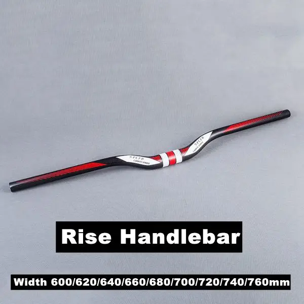 Flat Handlebar FCFB углеродное волокно горизонтальный руль MTB велосипед части набор горный велосипед плоский стояк Руль+ стержень+ подседельный штырь - Цвет: Flat Handlebar