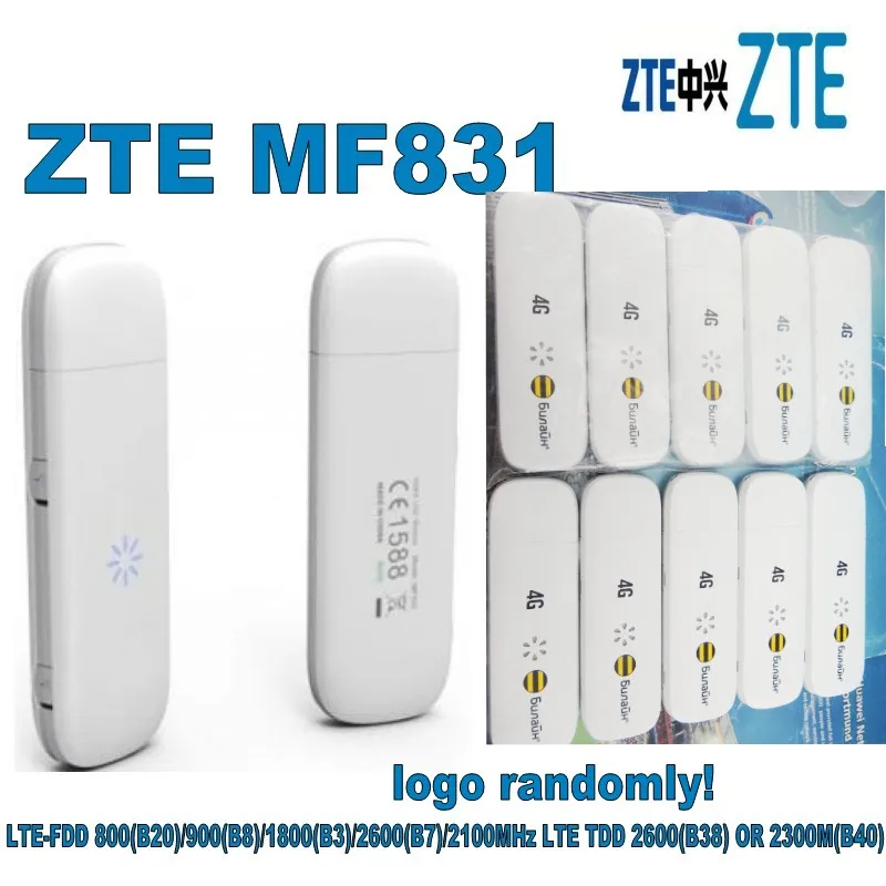 Много 10 шт. Новинка! LTE 4G ZTE MF831 USB модем! Разблокированная Sim карта! Плюс 2 антенны|usb