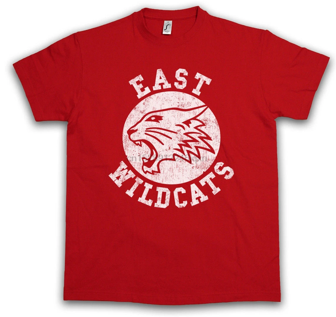 Футболка с надписью East Wildcats баскетбольный мяч средней школы футболка логотипом