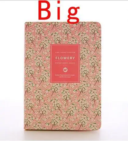 Bpink 1P милый дневник из искусственной кожи с цветочным рисунком, дневник с расписанием, блокнот, блокнот, бумажный блокнот, еженедельные аксессуары для планировщика 01605 - Цвет: Bpink