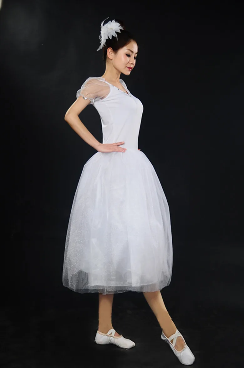 Балетное платье для взрослых белое платье-пачка с вуалью лебедем озером
