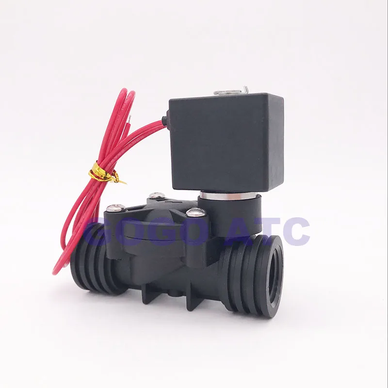 2 варианта Пластик электромагнитный клапан NBR/EPDM/FKM 1/" 3/4 1 дюйм отверстие 15/20/25 мм нормально закрытый PP-15/20/25 водяной клапан 10bar 220V
