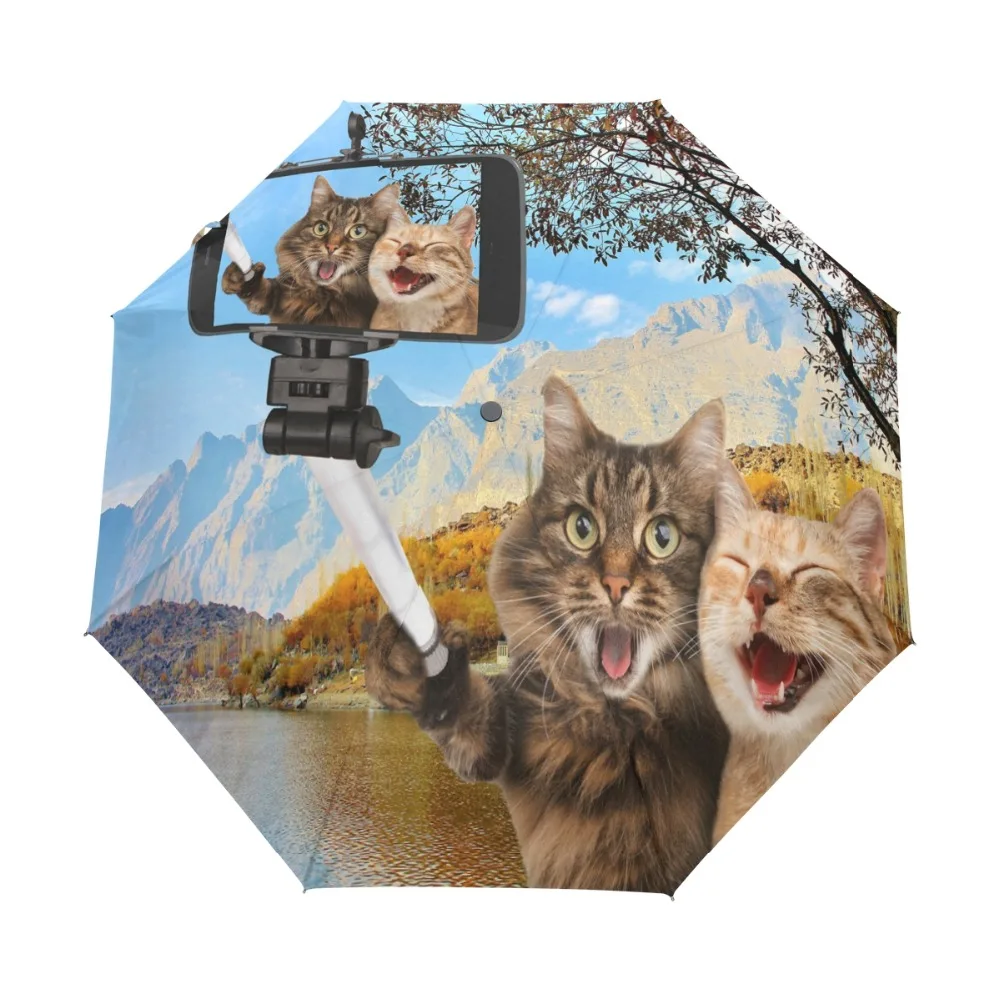 Зонт женский складной с автоспуском модный автоматический зонтик от солнца и