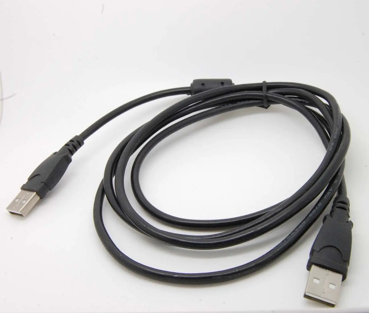 

6Ft 6 Feet USB 2.0 Type A Male to Type A Male Cable Cord Black Lot Pack NEW NEW