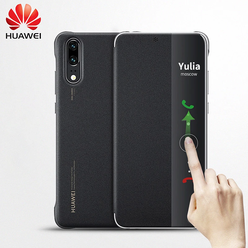 Оригинальный чехол для Huawei P20 Pro силиконовый умный Магнитный Роскошный флип кейс