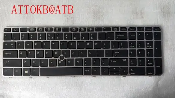 Черный Английский/испанский для hp EliteBook 850 G3 755 G3 G4 американская, с задней подсветкой Клавиатура ноутбука - Цвет: Черный