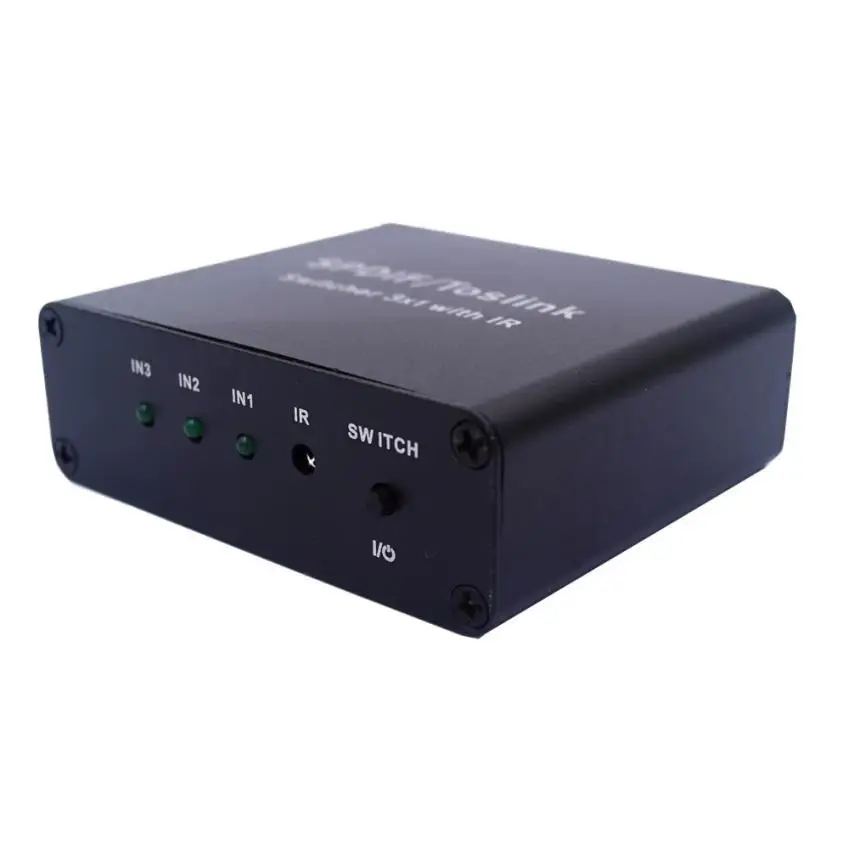 Цифровой оптический аудиопереключатель HL 2017 SPDIF/TOSLINK 3x1 с тремя входами на один
