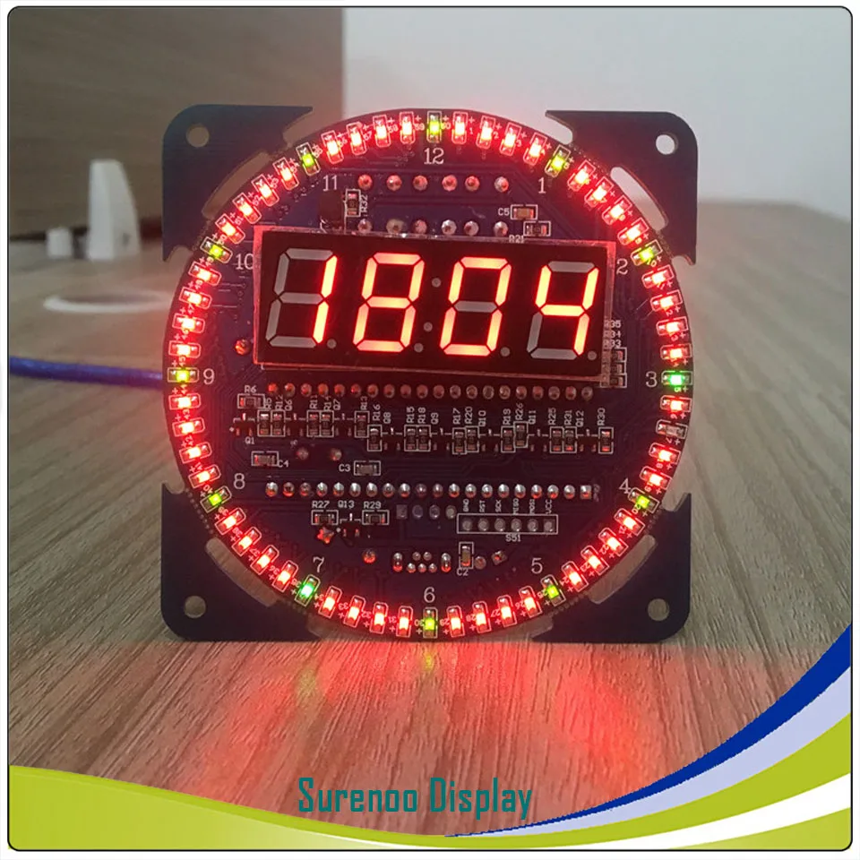 

Rotating DS1302 Digital LED Display Module Alarm Electronic Digital Clock LED Temperature Display DIY Kit Learning Board 5V