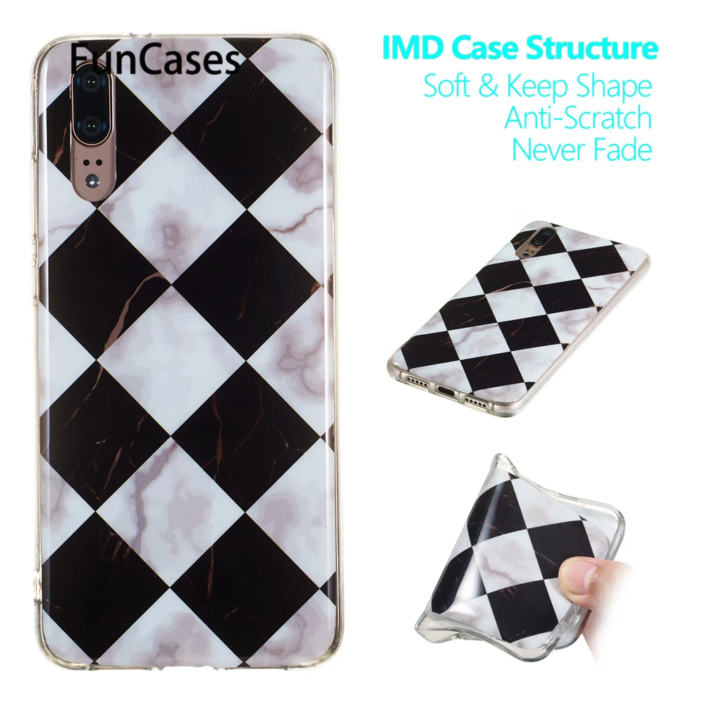 Square Back Covers For funda Huawei P20 Plain Soft Silicone Phone Cases Fitted Case sFor Protect Ascend Carcasa | Мобильные телефоны