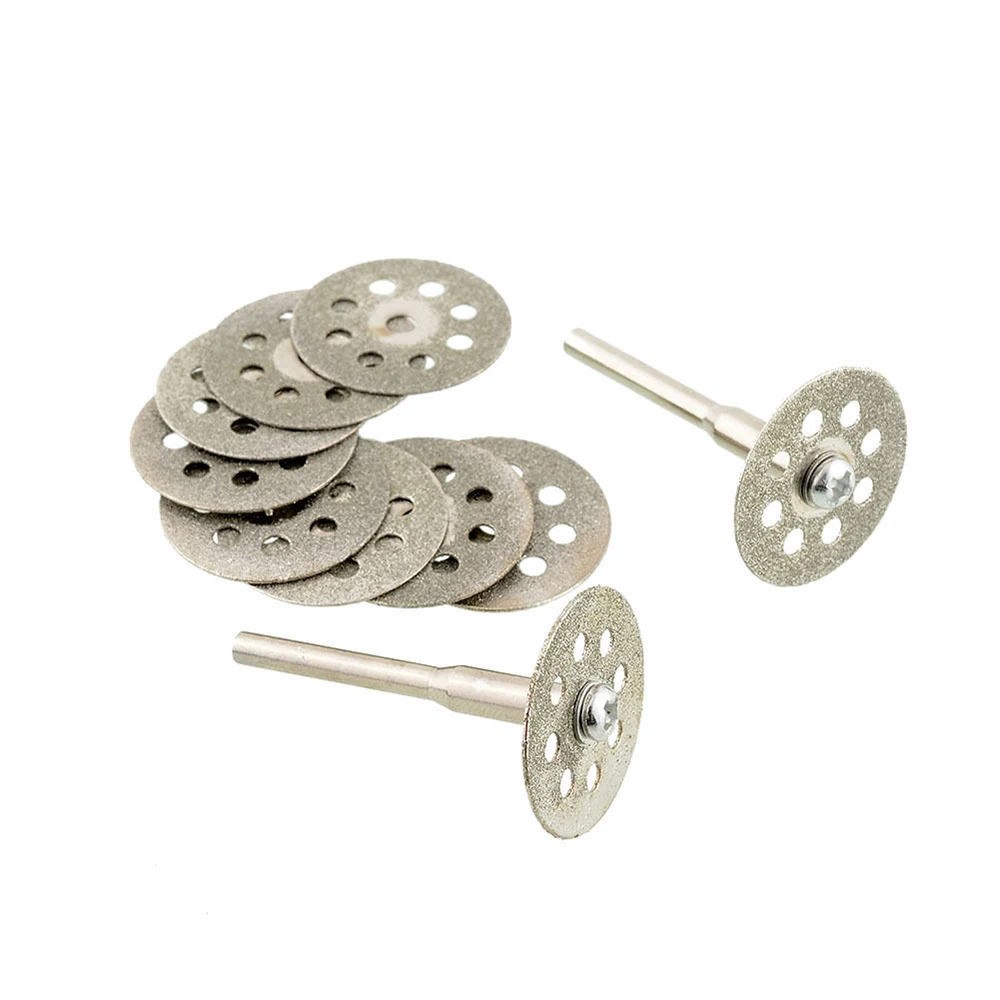 

Saw blades Diamond Mini Cutting Disc For Cutter Rotary Tools Accessories Ultra Thin Emerald Agate Jade 10PCS+2 Rod Cutting Slice