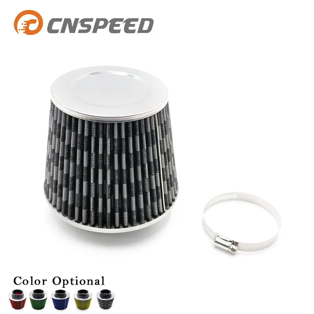 CNSPEED Air Filter 3&quot inch 76mm Intake Height High Flow Cone Cold Performance YC100775 BK|cold air intake|air intake filterintake filter |