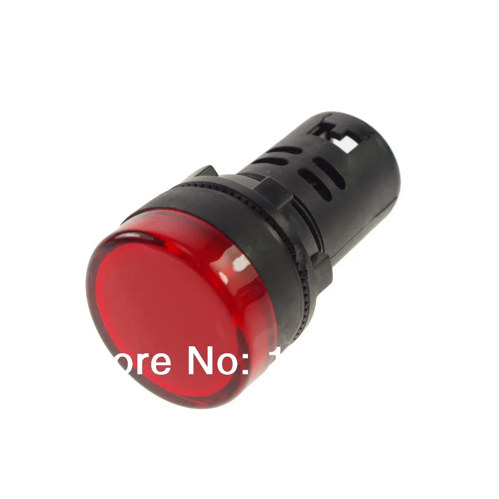 

5pcs Red 110VAC 22mm Mount LED Power Indicator Signal Light 50mm Height