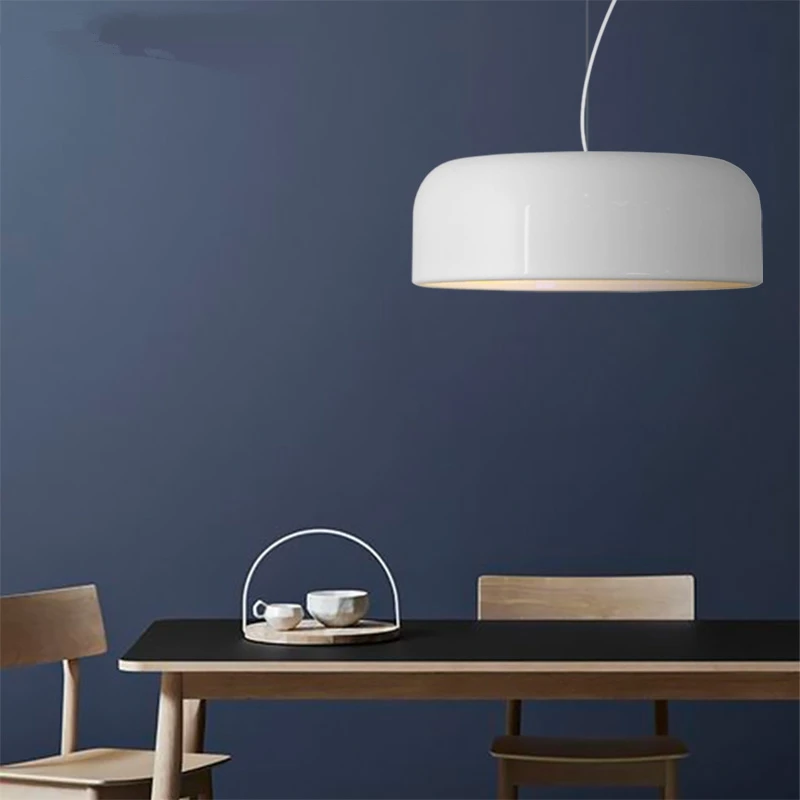 Современные глянцевые подвесные светильники черная круглая Подвесная лампа