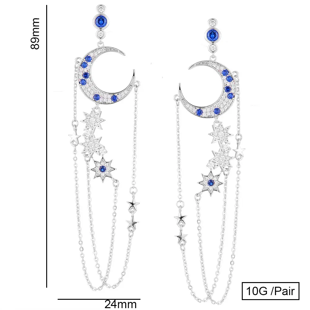 Missvikki богемный оригинальный дизайн boucle d'oreille femme 2019 длинные цепи Moons Подвесные