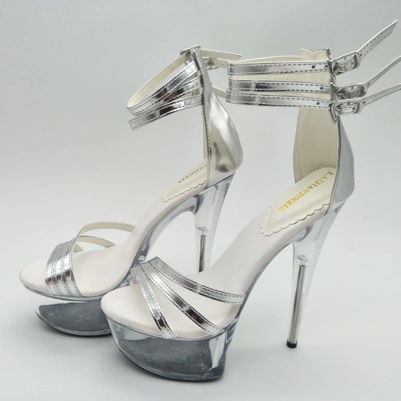

LAIJIANJINXIA Элегантный ремешок на щиколотке 15 см высокий каблук сандалии на платформе для шеста танца/выступления/звезды/модельная обувь, свадебная обувь