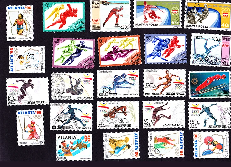 Набор почтовых марок для спортивных игр 20 штук | Дом и сад
