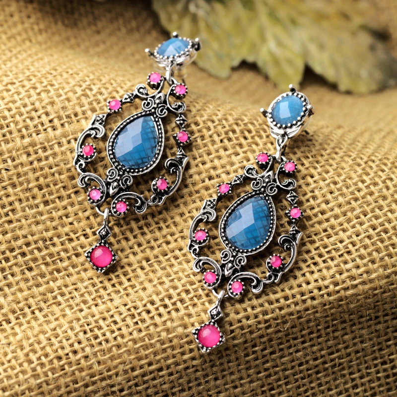 Винтажные серьги Rainso для женщин капли с красным жемчугом девочек подарок