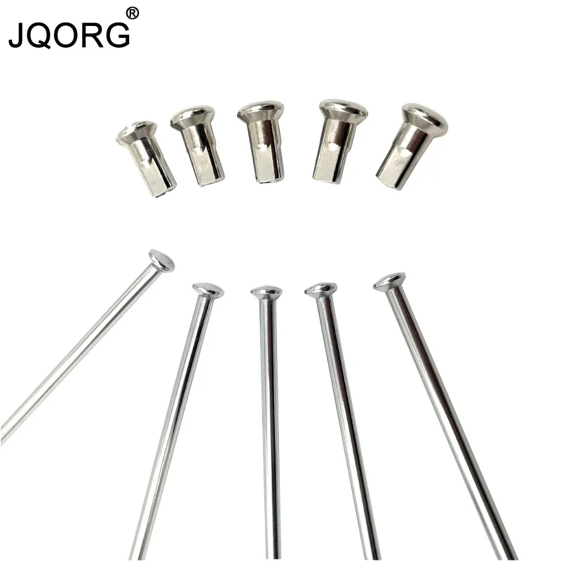 JQORG Diameter 3.7mm Straight Pull Motorcycle Spokes 20 Pieces Spokes And 20 Pieces Brass Nipples For One Lot Motocross Spokes
