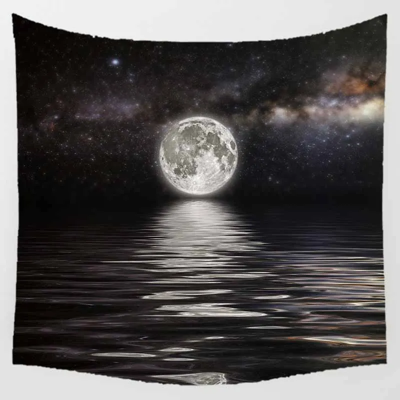 

Hot sale fashion beautiful sunset night moon wall hanging tapestry home decoration wall tapestry tapiz pared 1750mm*1750mm