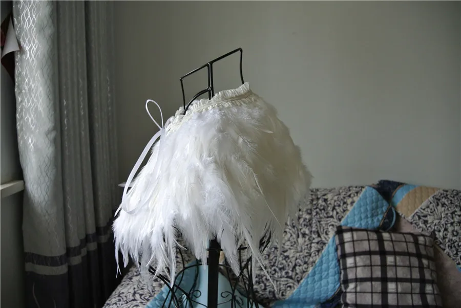 Белая Искусственная верхняя куртка с перьями шаль карнавальное плечо свисающая